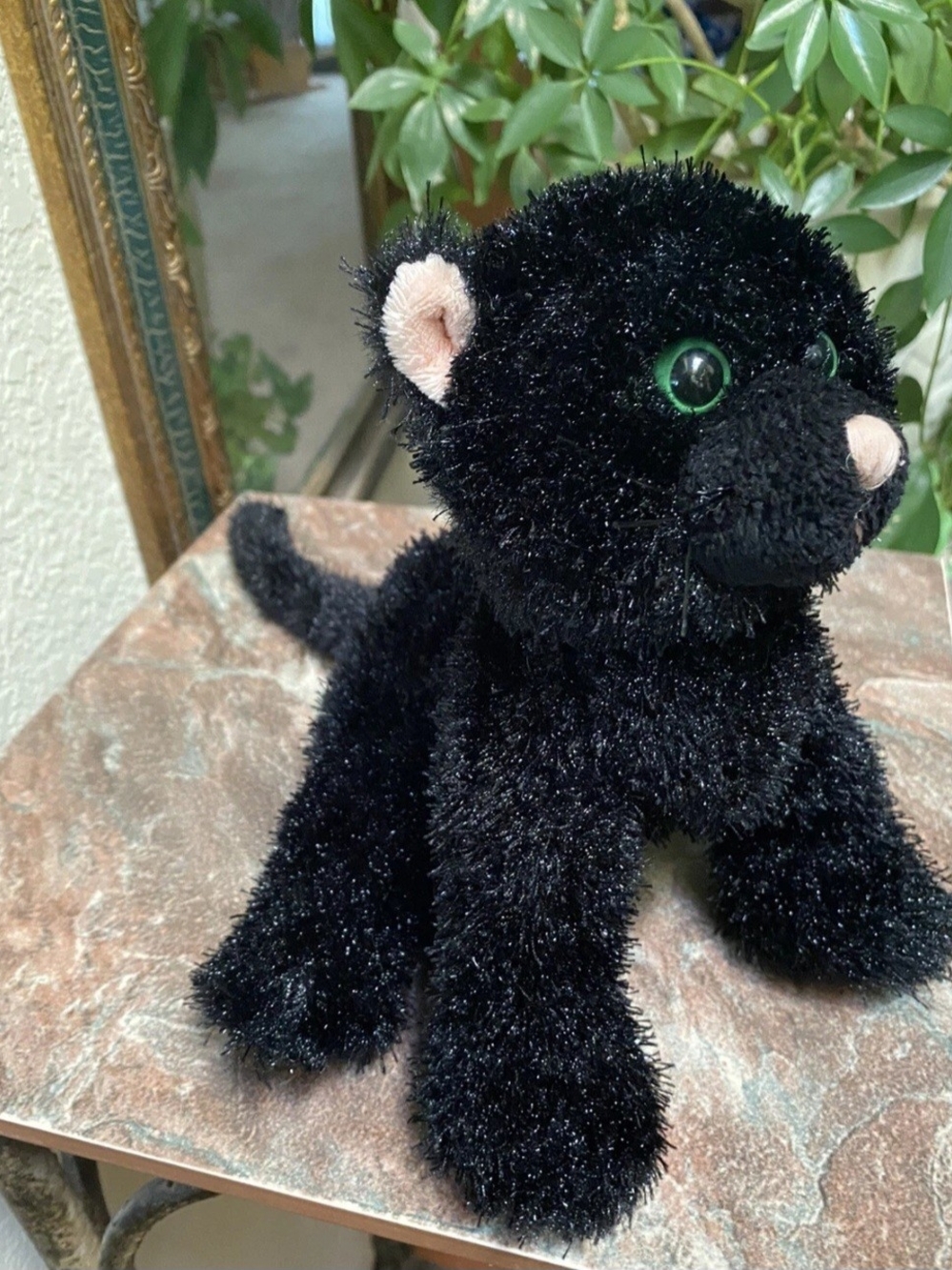 Adorable Vintage Webkinz Black Cat Plush with No Tag/Code, Ganz Plush (9 inch)